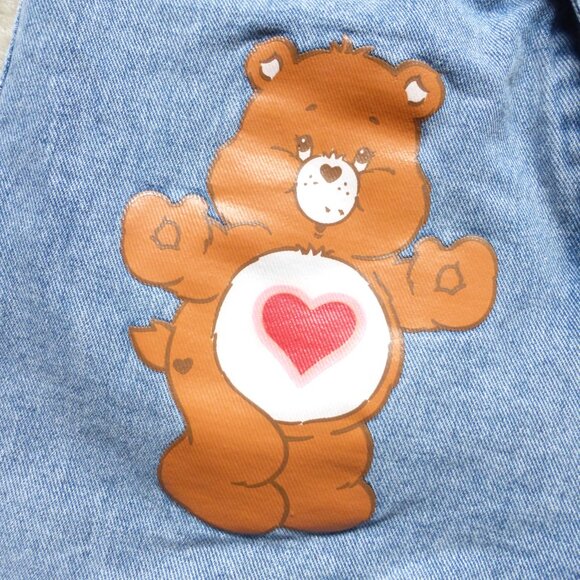 CARE BEARS x SHEIN high waist denim shorts with frayed details - Picture 5 of 5